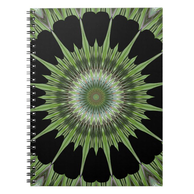 Carnet Design Kaleidoscope noir (Devant)