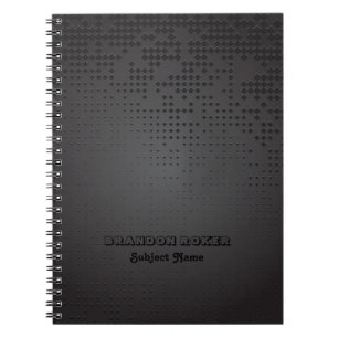 Carnet Design Métallicgéométrique noir