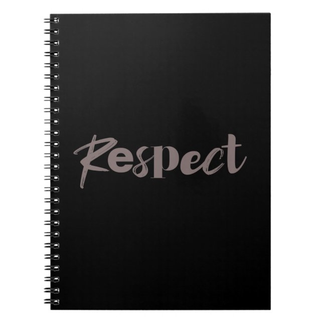 Carnet Design moderne, créatif, cool, tendance du respect (Devant)