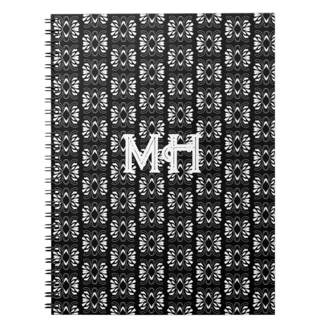 Carnet Design moderne scandinave noir et blanc (Devant)
