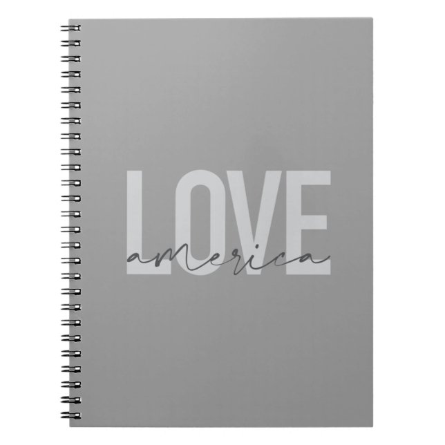 Carnet Design moderne, simple, chic, cool de Love America (Devant)