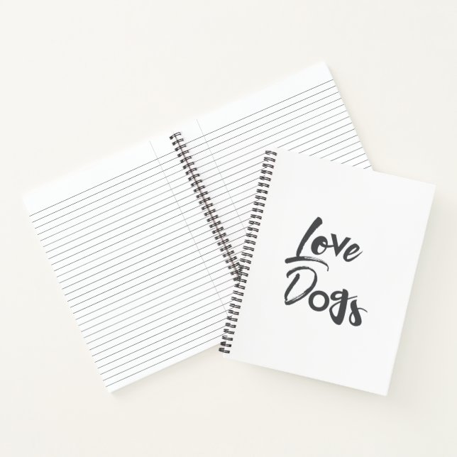 Carnet Design moderne, simple, urbain, cool de Love Dogs (Intérieur)