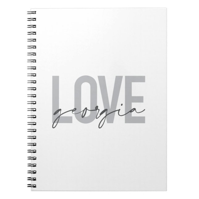 Carnet Design moderne, simple, urbain, cool Love Georgia (Devant)
