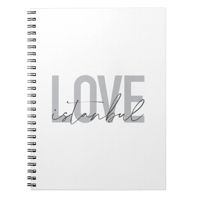 Carnet Design moderne, simple, urbain, tendance Love Ista (Devant)