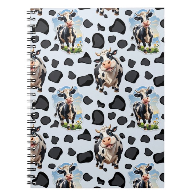 Carnet Design Motif animal de vache (Devant)