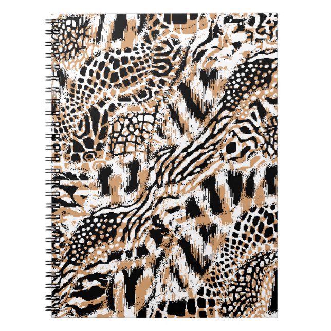 Carnet Design motif animal. Motif léopard moderne desi (Devant)