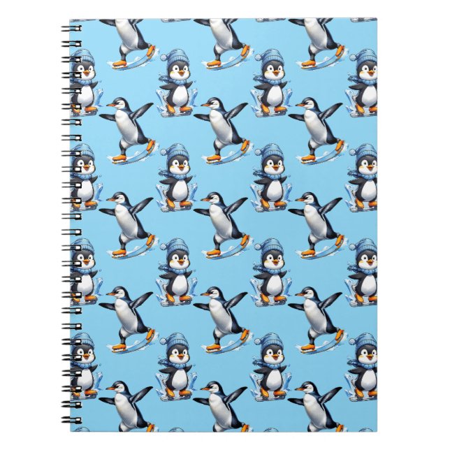 Carnet Design Motif de pingouins (Devant)