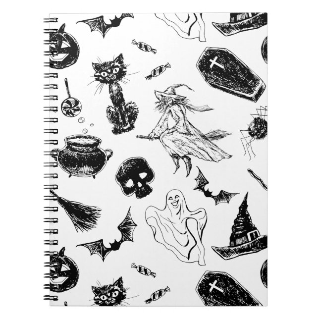 Carnet Design motif d'Halloween (Devant)