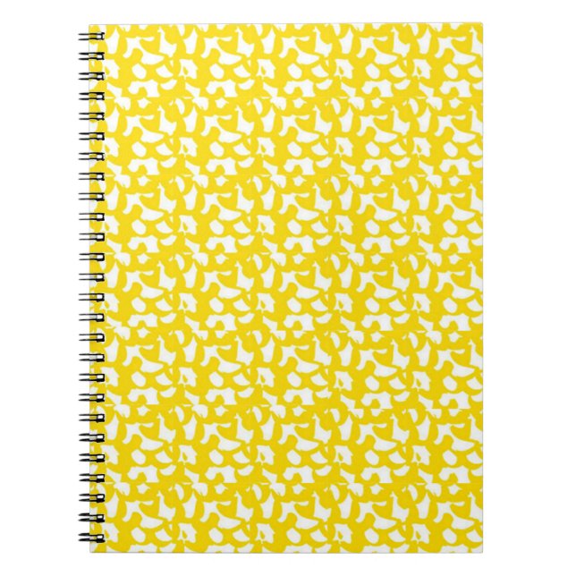 Carnet Design Motif jaune gras (Devant)