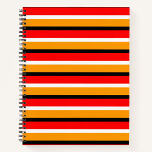 Carnet Design Motif Red Orange