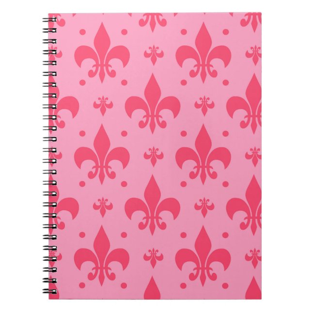 Carnet Design Motif rose Fleur de lis (Devant)