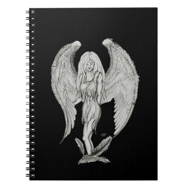 Carnet Design noir et blanc Angel (Devant)
