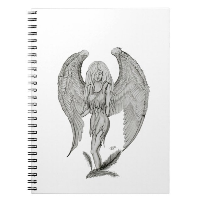 Carnet Design noir et blanc Angel (Devant)