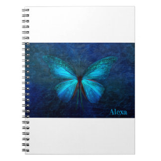 Carnet Design papillon bleu
