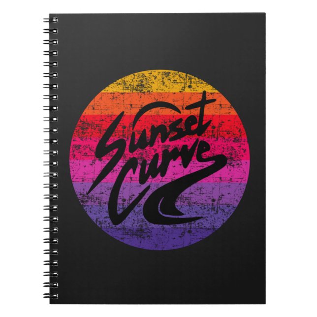 Carnet Design rétro Sunset Curve (Devant)