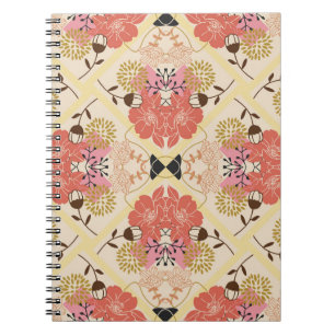 Carnet Design vintage fleuri et transparent pour motif.