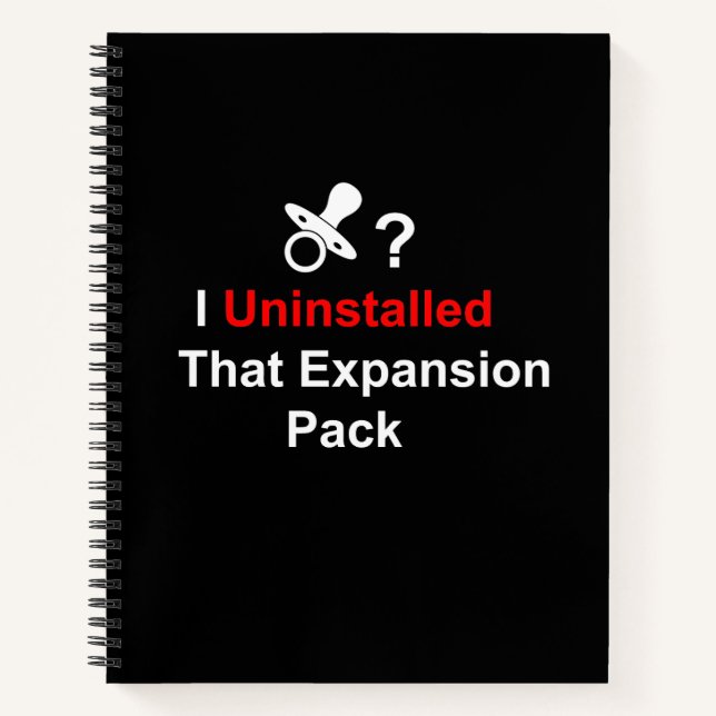 Carnet Désinstaller Ce Pack D'Expansion (Devant)