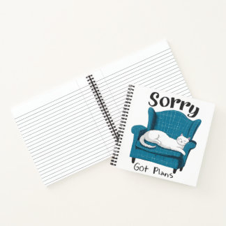 Carnet Désolé, j'ai des plans, cadeau pour amateur de cha