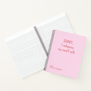 Carnet Désolé, je répète mes conversations légères Blague