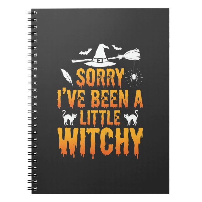 Carnet Désolée, j'ai été un peu sorcière Halloween (Devant)
