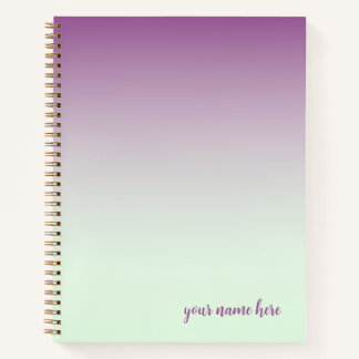 Carnet d'esquisse personnalisée à la menthe et au 
