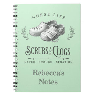 Carnet Dessin amusant de Scrubs & Clogs infirmière person