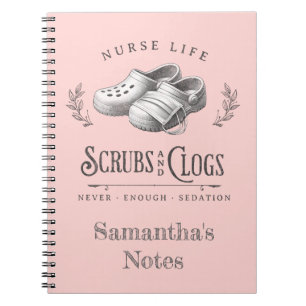Carnet Dessin amusant de Scrubs & Clogs infirmière person