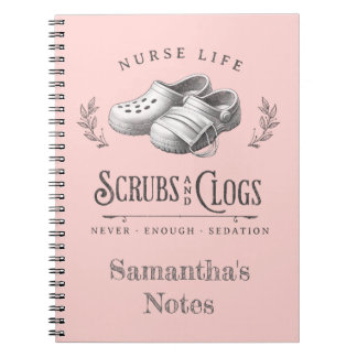 Carnet Dessin amusant de Scrubs & Clogs infirmière person