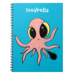 Carnet Dessin animé de bébé pieuvre mignon et effronté