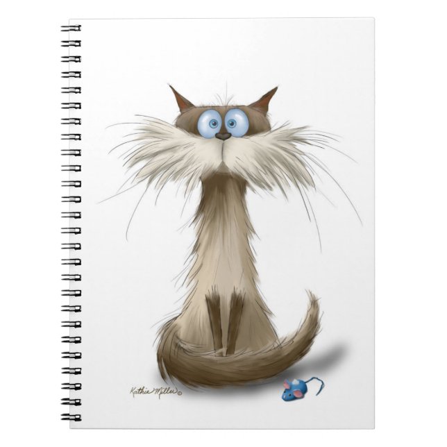 Carnet Dessin animé de chat siamois (Devant)