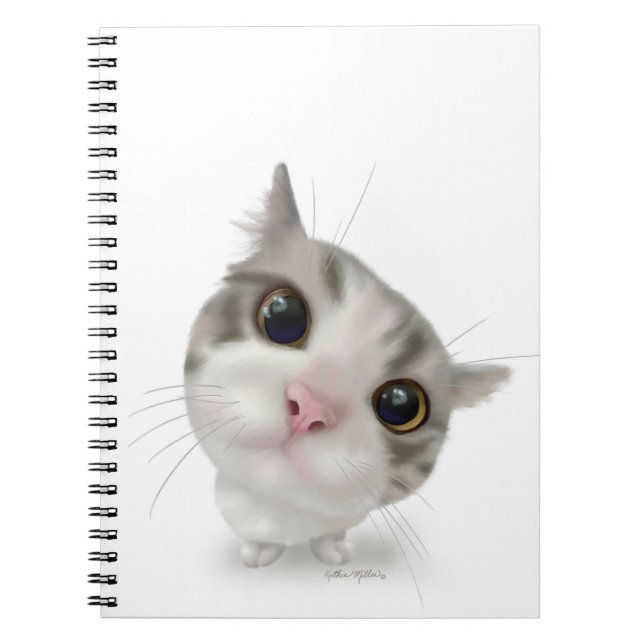 Carnet Dessin animé de chaton tabby mignon (Devant)