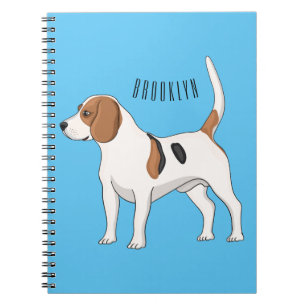 Carnet dessin animé de chien beagle