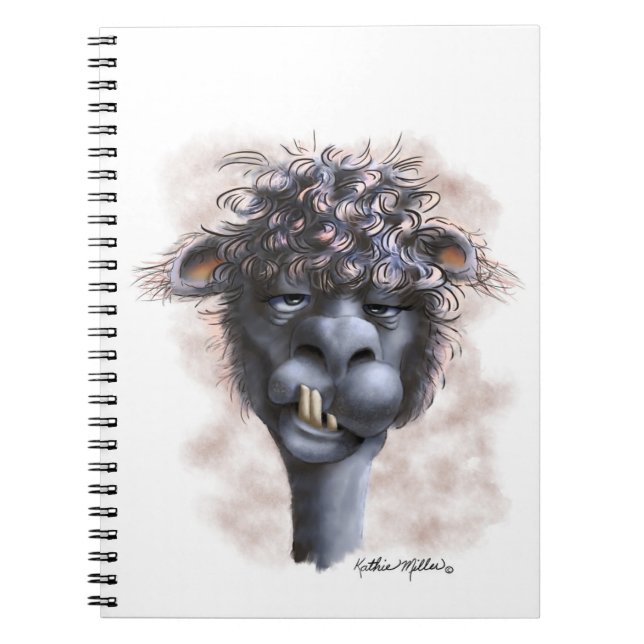 Carnet Dessin animé de lama dément (Devant)