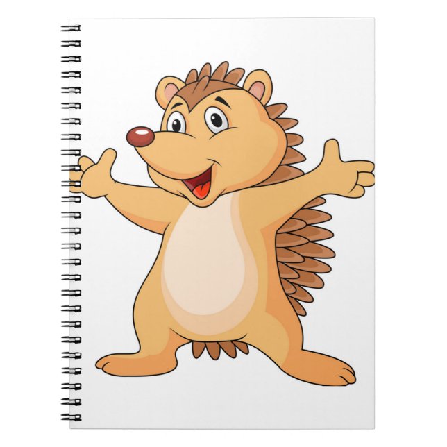Carnet Dessin animé de porc-épic drôle (Devant)