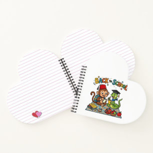 Carnet Dessin animé de rentrée scolaire avec un singe mig