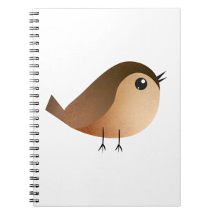 Carnet Dessin animé d'oiseau moineau