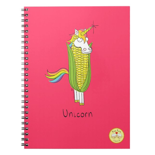Carnet Dessin animé drôle de licorne mignonne pour enfant (Devant)