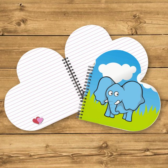 Carnet Dessin animé éléphant bleu (Créateur téléchargé)