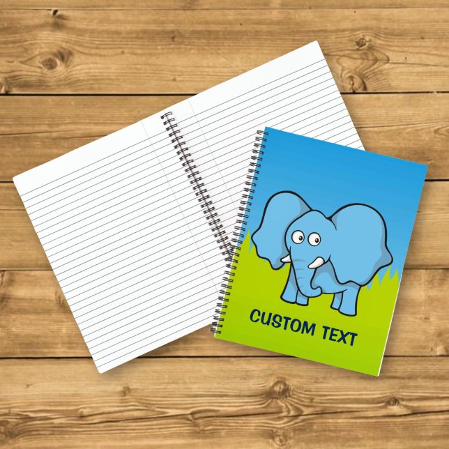 Carnet Dessin animé éléphant bleu (Créateur téléchargé)