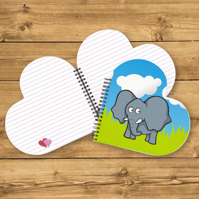 Carnet Dessin animé éléphant gris (Créateur téléchargé)