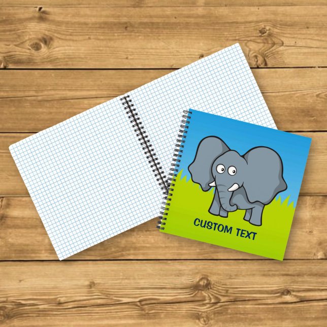 Carnet Dessin animé éléphant gris (Créateur téléchargé)