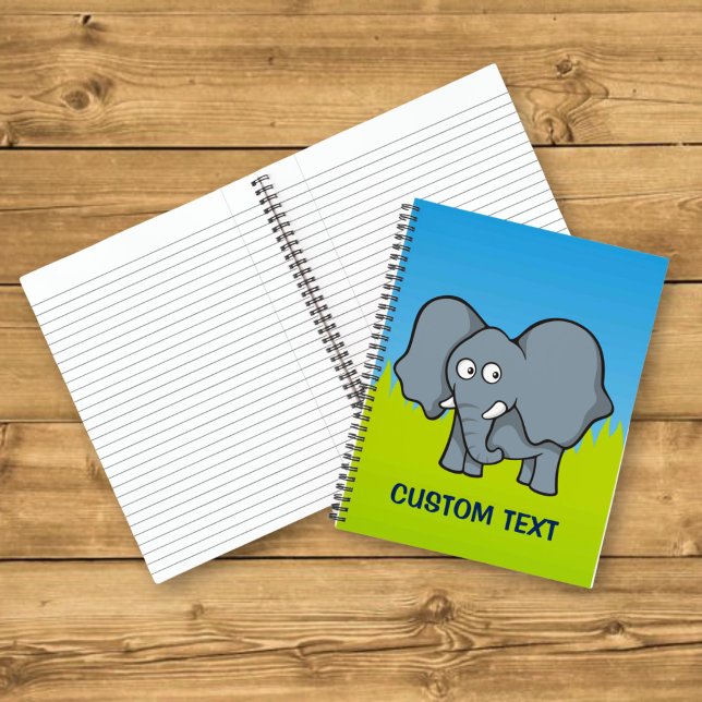 Carnet Dessin animé éléphant gris (Créateur téléchargé)
