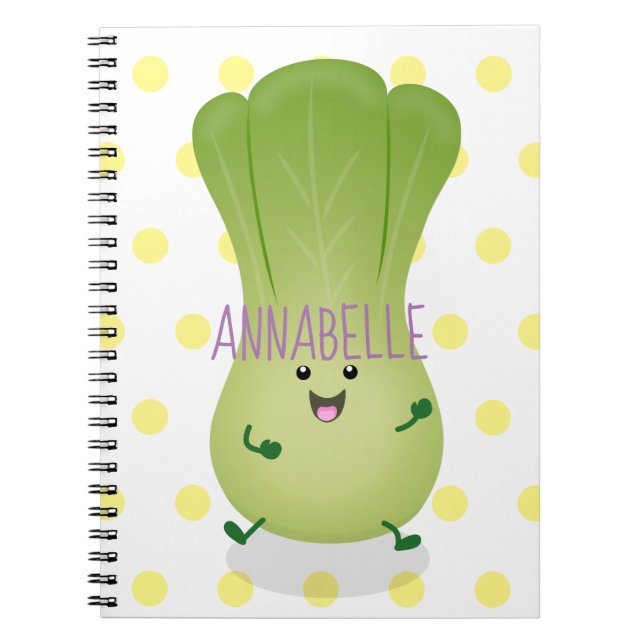 Carnet dessin animé mignon de bok choy (Devant)