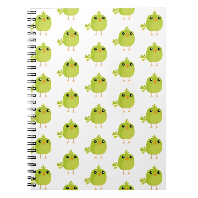 Carnet Dessin Animé Oiseau Vert (Devant)