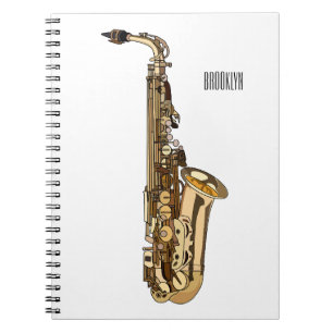 Carnet dessin animé saxophone