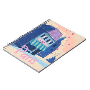 Carnet Dessin animé vintage de la rue de Paris