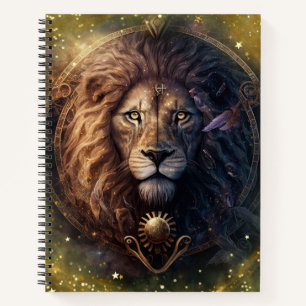 Carnet Dessin aquarelle du signe du zodiaque Lion