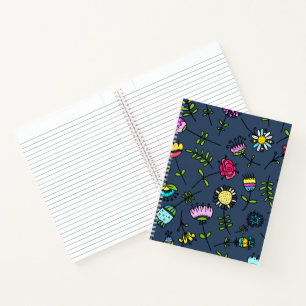 Carnet Dessin artistique de motif floral fantaisiste