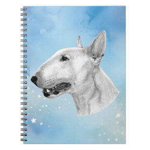 Carnet dessin au crayon Bull Terrier