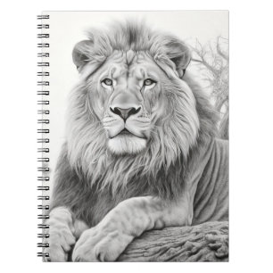 Carnet Dessin au crayon Lion africain